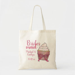 Tote Cupcake de Casamento Rosa Bridesmaid Bolsa