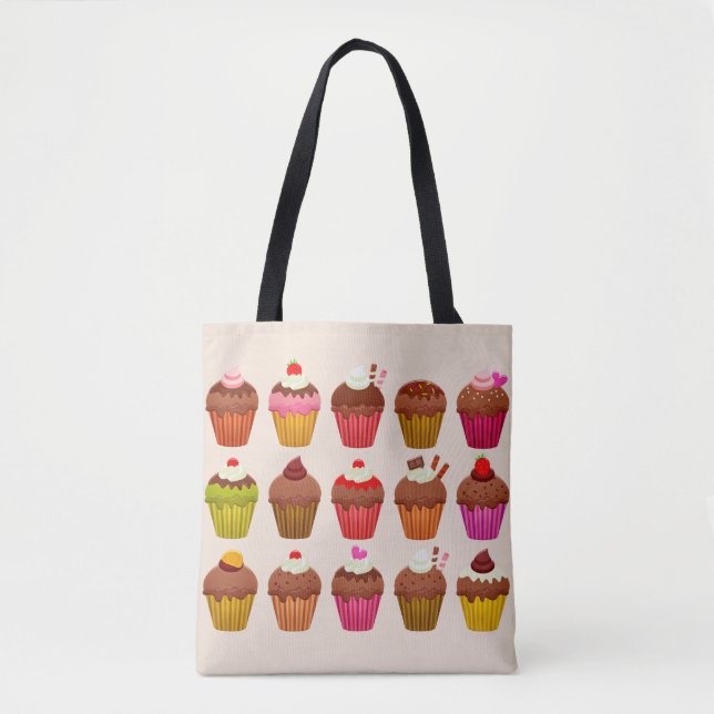 Tote cupcakes para a bolsa (Frente)