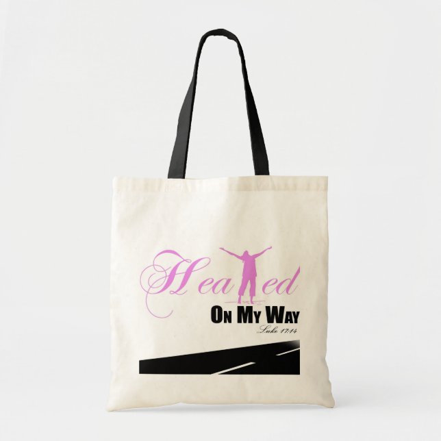 Tote Curado em meu bolsa da maneira (rosa, branco, (Frente)