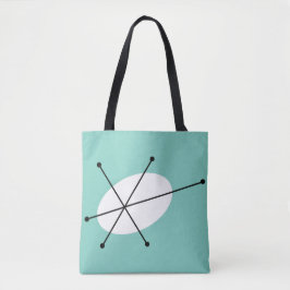 Tote Dazzle Blue por todo o bolsa preto