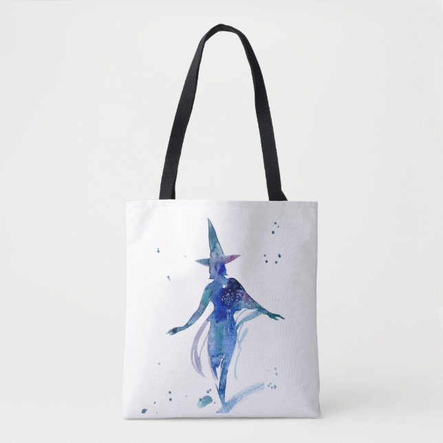 Tote de Bruxa de Cor Azul (Frente)