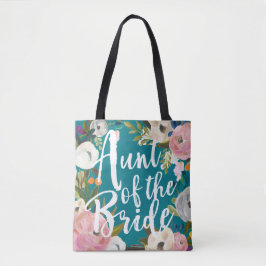 Tote de casamento floral escovado da tia da noiva