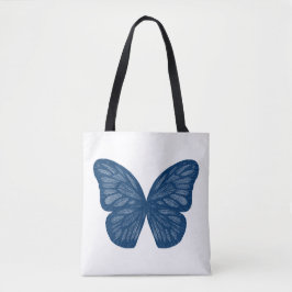 Tote de Ilustração das Asas da Borboleta Azul