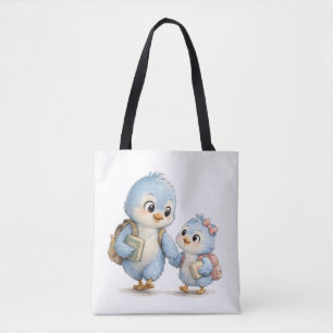 Tote de Lona Diário Blue Bird