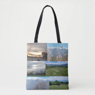 Tote de ombro com impressão total