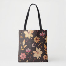Tote de Padrão Floral do outono