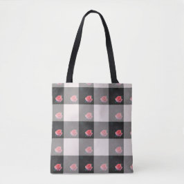 Tote de Rosas Cor-de-Rosa Xadrez