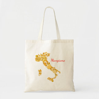 Tote Deixe-nos comer - a bolsa de canvas italiana da