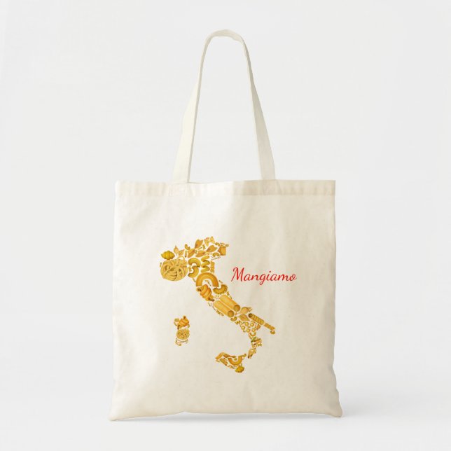 Tote Deixe-nos comer - a bolsa de canvas italiana da (Frente)