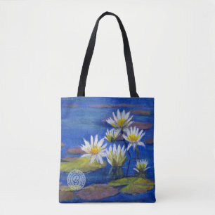 Tote Design da meia-noite do bolsa das flores do lírio