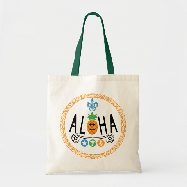 Tote Design de Abacaxi Aloha - Bolsa de Orçamento (Frente)