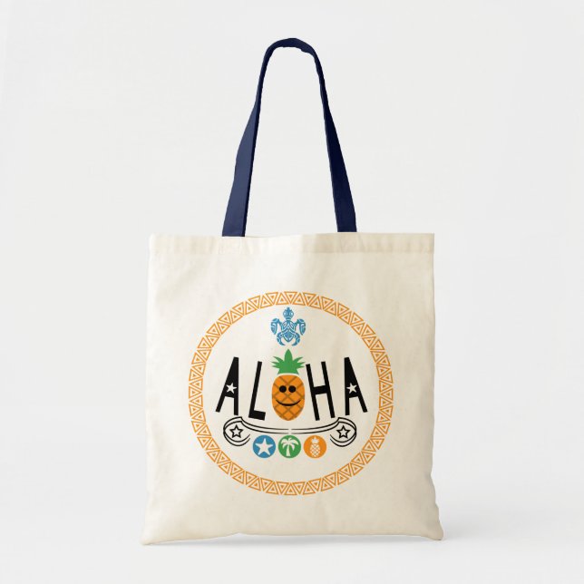 Tote Design de Abacaxi Aloha - Bolsa de Orçamento (Frente)