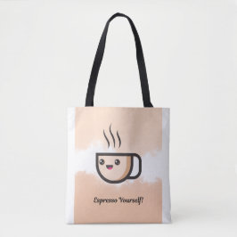 Tote Design de Bolsa de Café Fofo