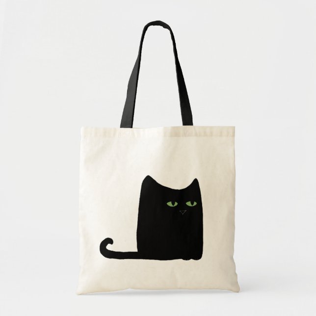 Tote Dexter o bolsa gordo do gato preto (customizável) (Frente)