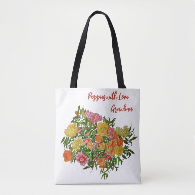 Tote Doce e bonito pastel com bolsa de vovó (Frente)