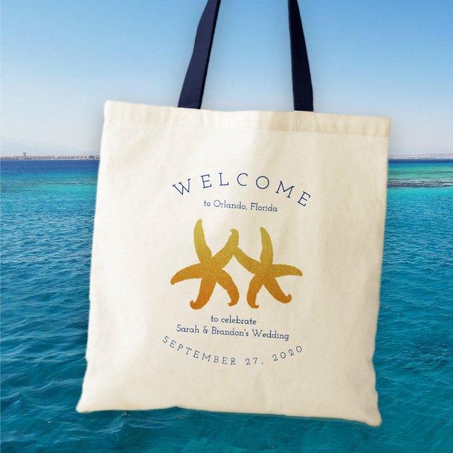 Tote Dois Starfish Destination Wedding Gift Bolsa (Criador carregado)