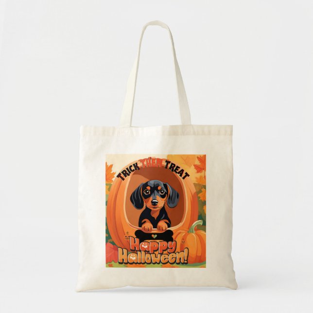Tote Doxie Halloween Bolsa (Frente)