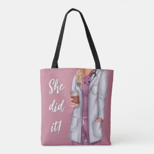 Tote Ela Fez Isso Bolsa de Lona de Médico