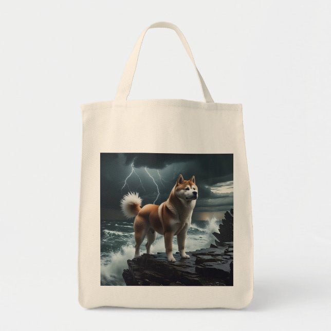 Tote Elegante Akita Grocery Bolsa (Frente)