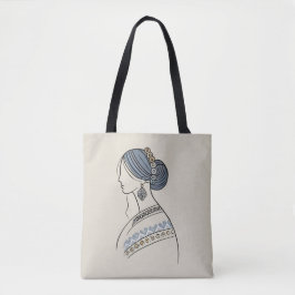 Tote Elegante Bolsa de Ombros de Arte Folclórica Ucrani