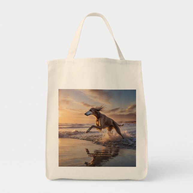 Tote Elegante Saluki Grocery Bolsa (Frente)