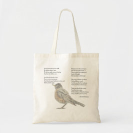 Tote Emily Dickinson Bird Poem Bolsa