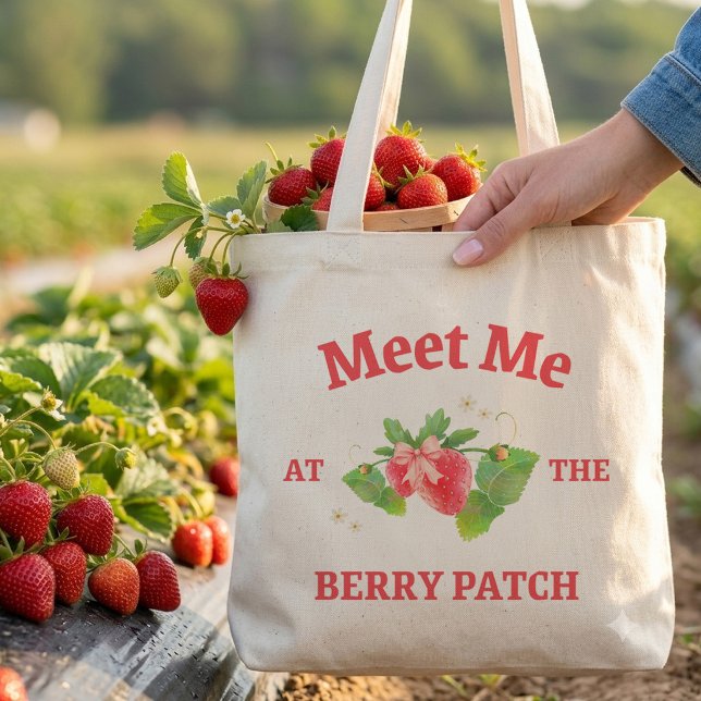 Tote Encontre-me na Bolsa de Morango do Berry Patch (Criador carregado)