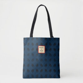 Tote Engraçada Bolsa azul de bolsa de luxo