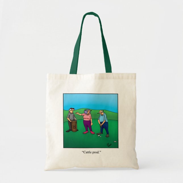 Tote Engraçado Golfe Humor Bolsa de canvas "Espectickle (Frente)