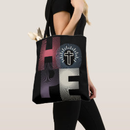 Tote Esperança minimalista com Cross Bolsa