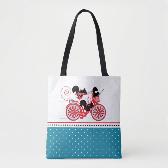 Tote Esquilos num Bolsa de Bicicleta (Frente)