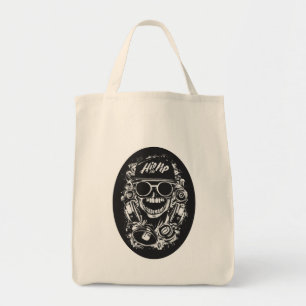 Tote Estampa Hip Hop - Hip Hop Skull Vibes - Bolsa