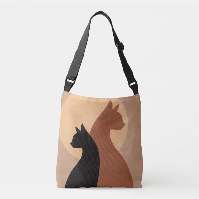 Tote Estampado com Gatos Lunares (Frente)