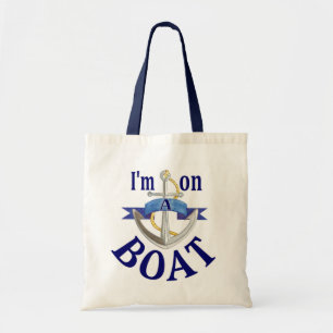 Tote Estou em um Boat engraçado dizendo bolsa de compra