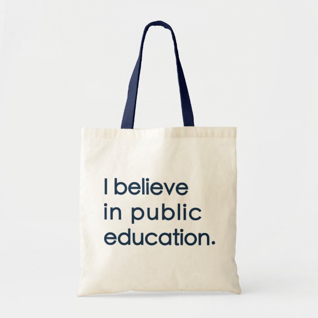 Tote "Eu Acredito na Educação Pública" Bolsa (Frente)
