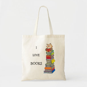 Tote Eu adoro LIVROS na bolsa de Nicole Janes
