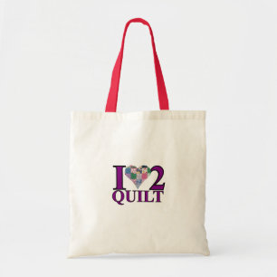 Tote Eu amo estofar - o bolsa
