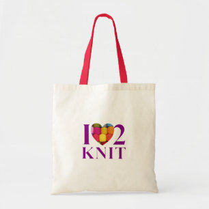 Tote Eu amo fazer malha o bolsa