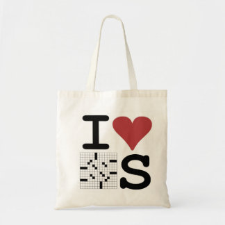 Tote Eu amo o bolsa das palavras cruzadas
