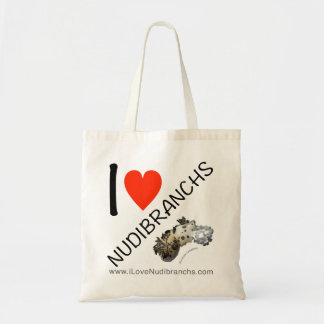 Tote Eu amo o bolsa de Nudibranchs