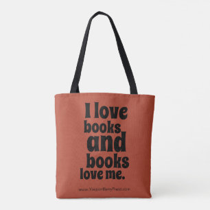 Tote Eu amo o bolsa dos livros (a laranja do outono)