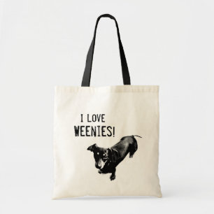 Tote Eu amo o bolsa dos Weenies