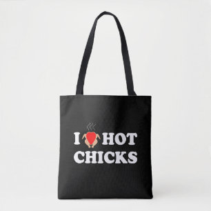 Tote Eu Amo Pintinhos Quentes Bolsa de Bolsa engraça