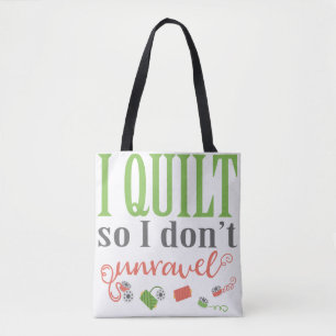 Tote Eu estofo assim que eu não unravel o bolsa