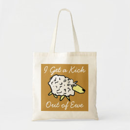 Tote "Eu fico louco com ovelha" Bolsa de Projetos de Ma
