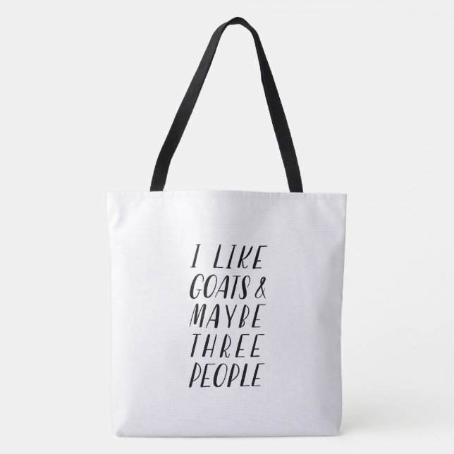 Tote Eu gosto de cabras - o bolsa (Frente)