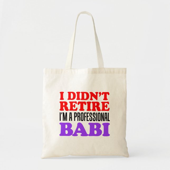 Tote Eu Não Me Aposentei Bolsa Avó Babi Czech (Frente)