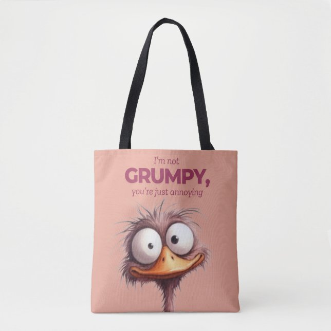 Tote Eu não sou Bolsa com rabugento (Frente)