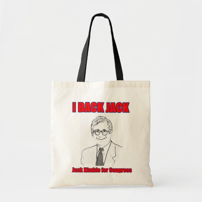 Tote Eu suporto o bolsa de Jack (Frente)