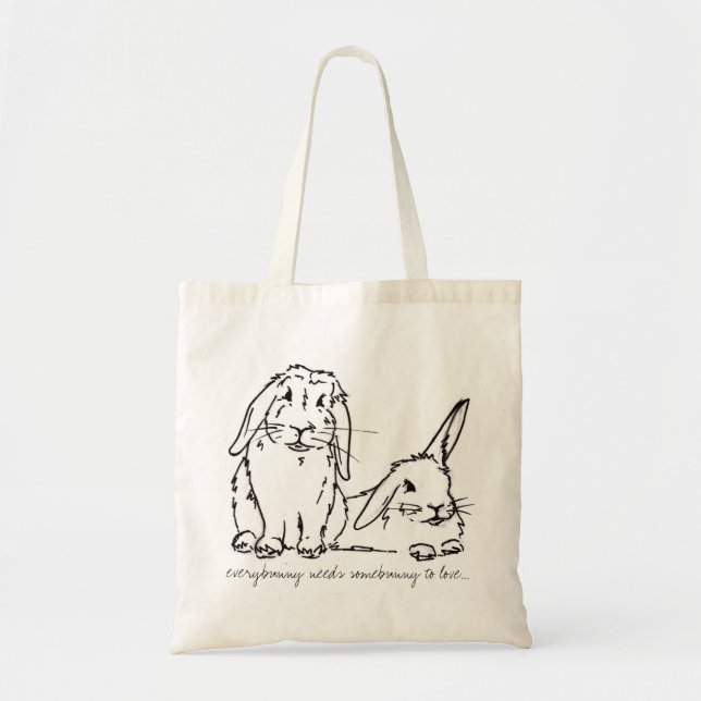 Tote Everybunny precisa somebunny de amar o bolsa (Frente)